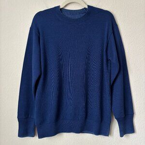 Rag & Bone Navy Cotton Crewneck Pullover Sweater